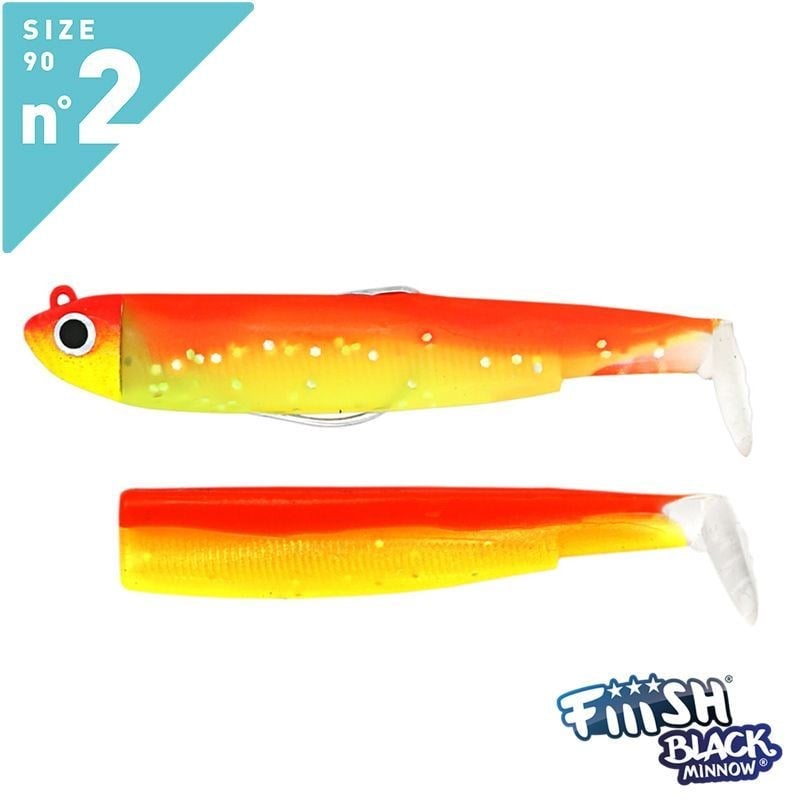 Fiiish Black Minnow BM90/2 BM498 Combo Shore 9cm 5gr Orange Yellow