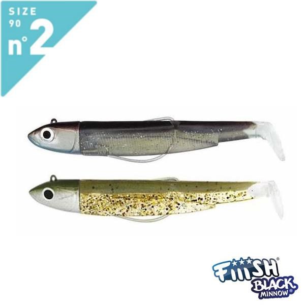 Fiiish Black Minnow BM90/2 BM774 Double Combo Offshore 9cm 10gr Khaki Paillete Sexy Brown