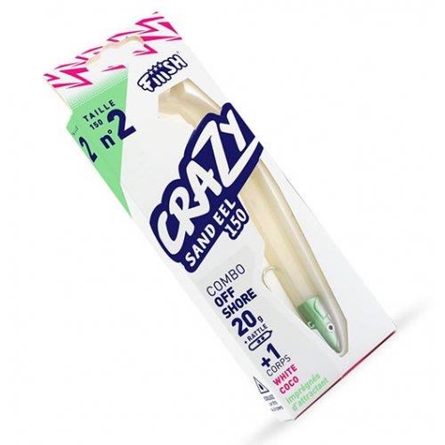 Fiiish Crazy Sand Eel CSE150/2 CSE512 Combo Shore 15cm 20gr White Coco