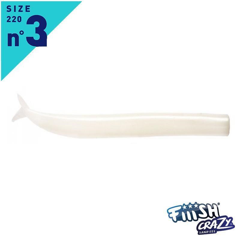 Fiiish Crazy Sand Eel CSE220/3 CSE517 3 X Corps (Gövde) 22cm White Coco