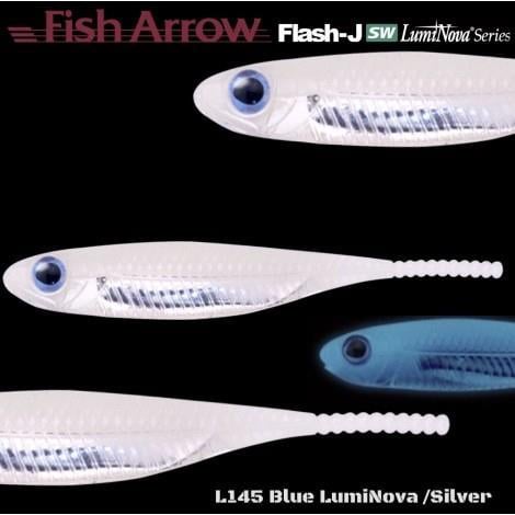 Fish Arrow Flash J 2.5cm SW #145 Blue Luminova Glow Silver Sahte Balık