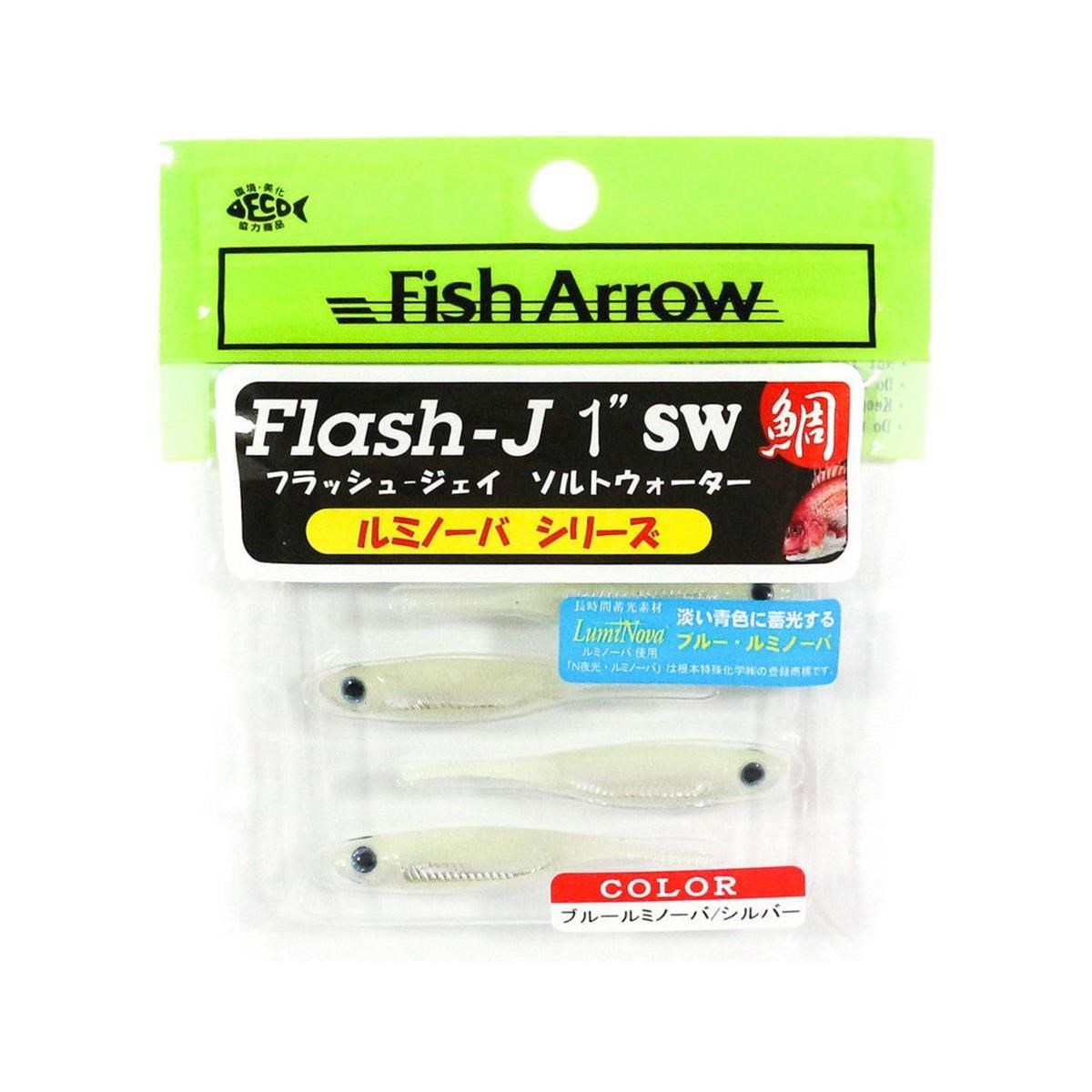 Fish Arrow Flash J 2.5cm SW #145 Blue Luminova Glow Silver Sahte Balık