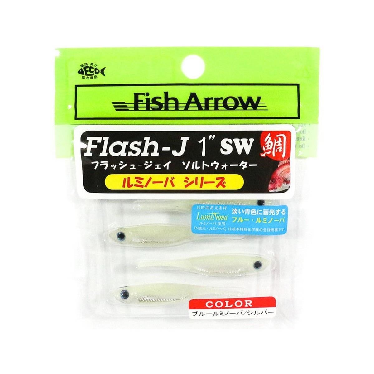 Fish Arrow Flash J 2.5cm SW #145 Blue Luminova Glow Silver Sahte Balık