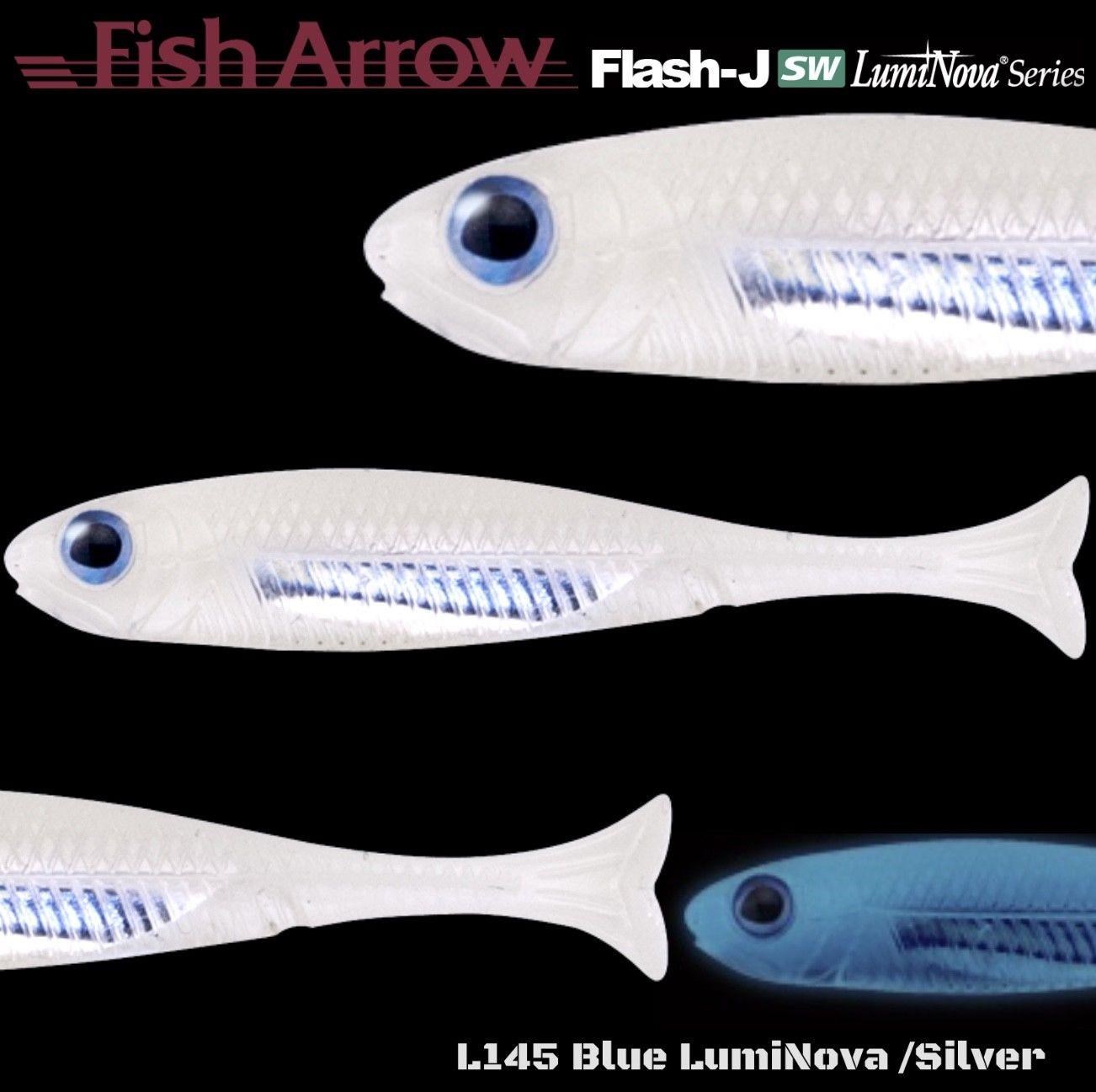 Fish Arrow Flash J Huddle 2.5cm SW #145 Blue Luminova Glow Silver Sahte Balık