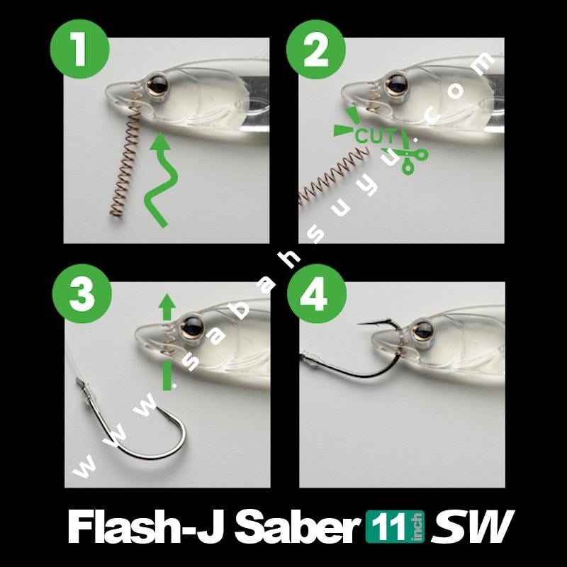 Fish Arrow Flash J Saber 28cm SW #04 Crystal Lame Sahte Balık