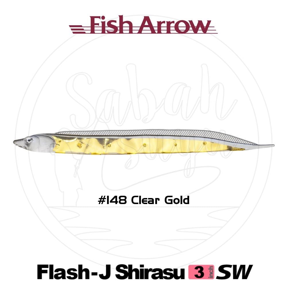 Fish Arrow Flash J Shirasu 7.5cm SW #148 Clear Gold Sahte Balık
