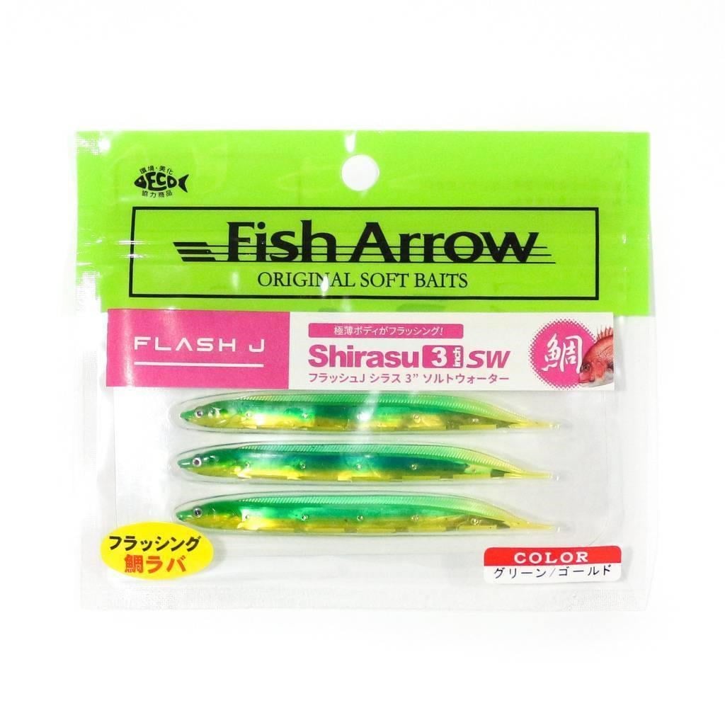 Fish Arrow Flash J Shirasu 7.5cm SW #149 Green Gold Sahte Balık