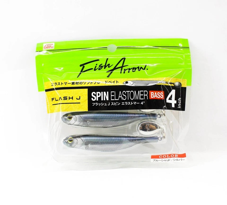 Fish Arrow Flash J Spin Elastomer 10cm (4'') #04 Blue Shad Silver Silikon Balık (3 Adet)