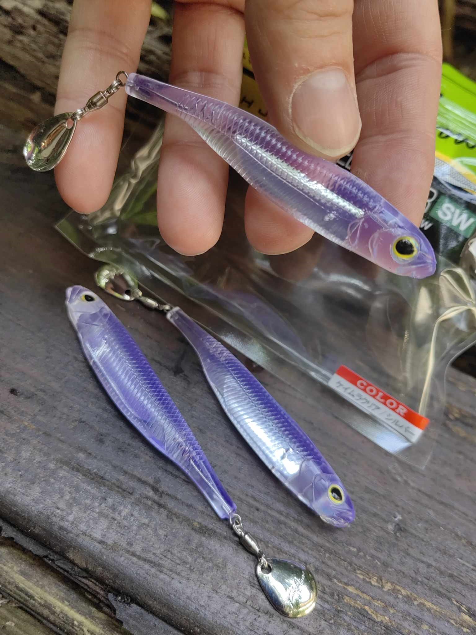 Fish Arrow Flash J Spin Elastomer 10cm (4'') #03 Lake Smelt Silver Silikon Balık (3 Adet)