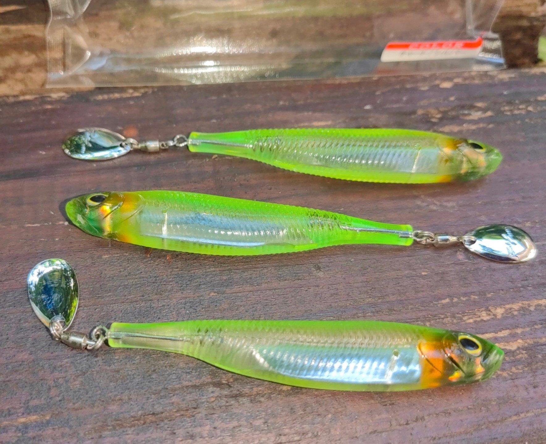 Fish Arrow Flash J Spin Elastomer 10cm (4'') #05 Chart Silver Silikon Balık (3 Adet)