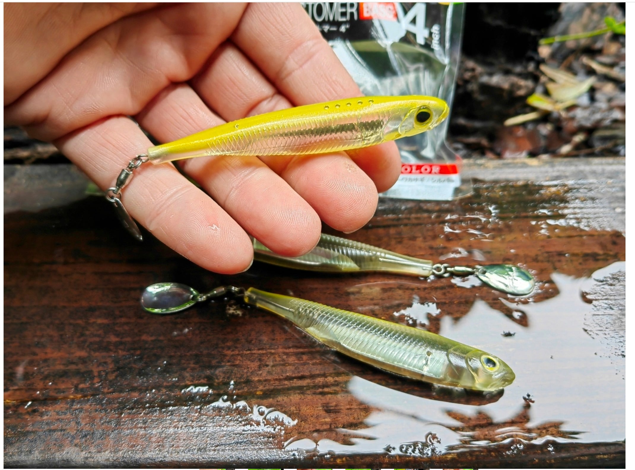Fish Arrow Flash J Spin Elastomer 10cm (4'') #06 Deadly Smelt Silver Silikon Balık (3 Adet)
