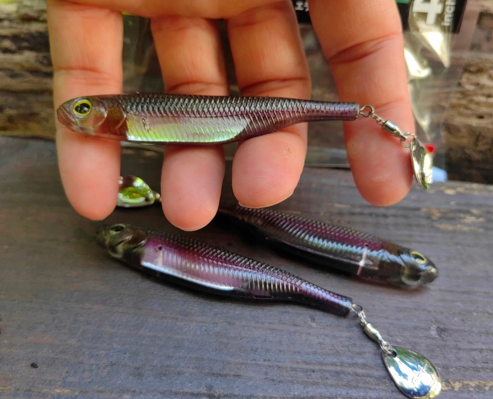 Fish Arrow Flash J Spin Elastomer SW 10cm (4'') #104 Anchovy Silver Silikon Balık (3 Adet)