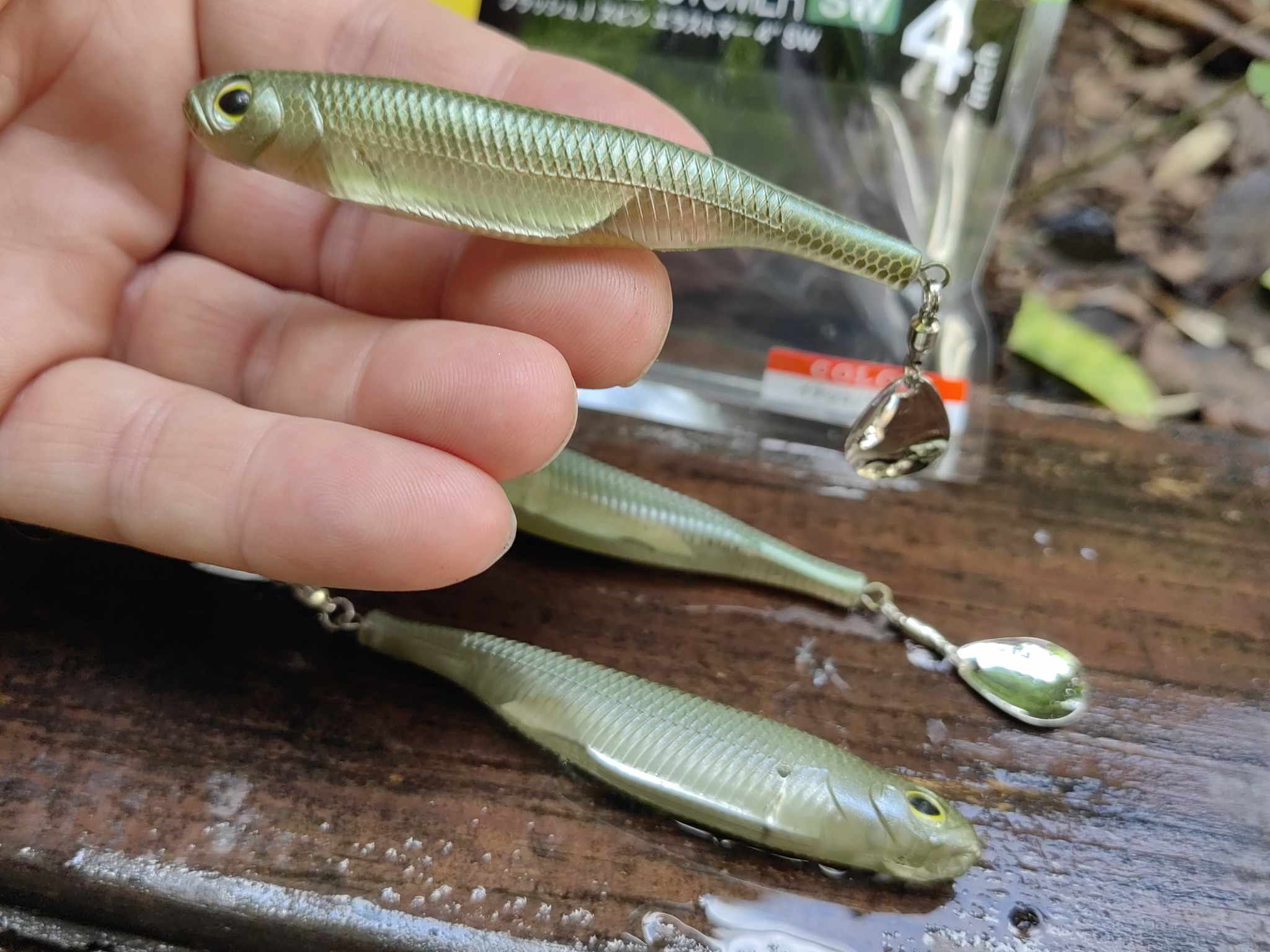 Fish Arrow Flash J Spin Elastomer SW 10cm (4'') #105 Inakko Silver Silikon Balık (3 Adet)