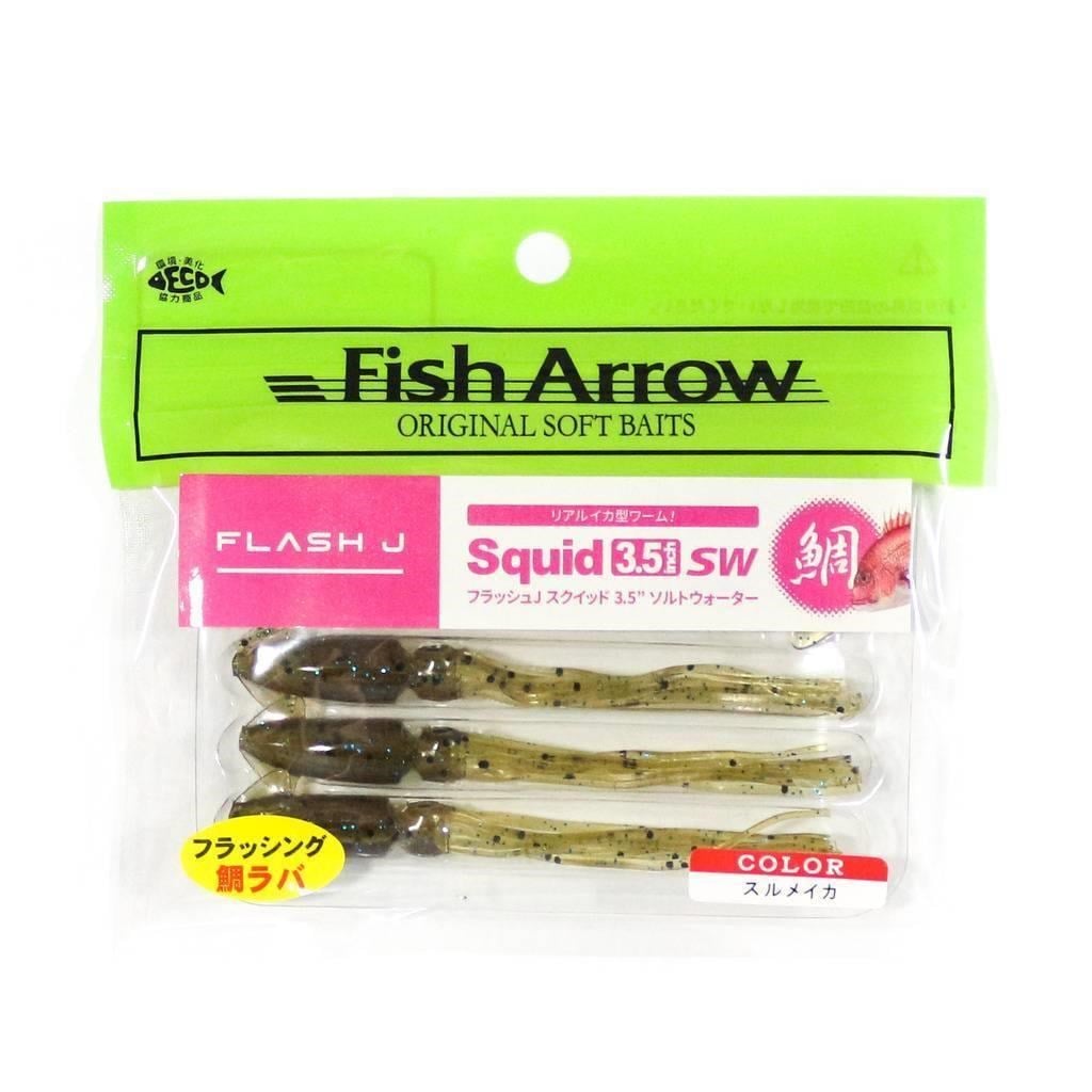 Fish Arrow Flash J Squid 9cm SW #04 Surume Ika Silikon Kalamar (5 Adet)
