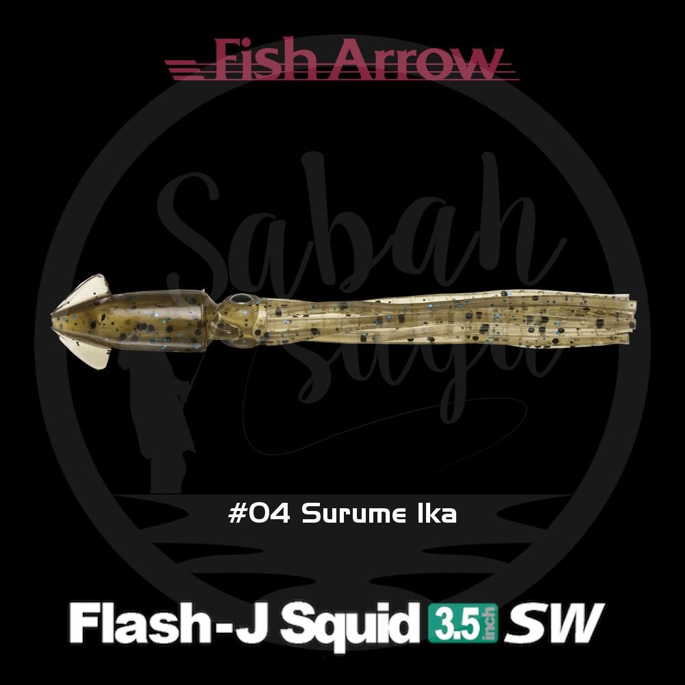 Fish Arrow Flash J Squid 9cm SW #04 Surume Ika Silikon Kalamar (5 Adet)