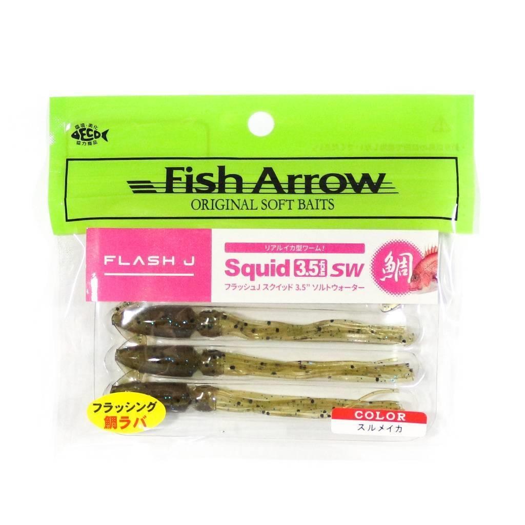 Fish Arrow Flash J Squid 9cm SW #04 Surume Ika Silikon Kalamar (5 Adet)