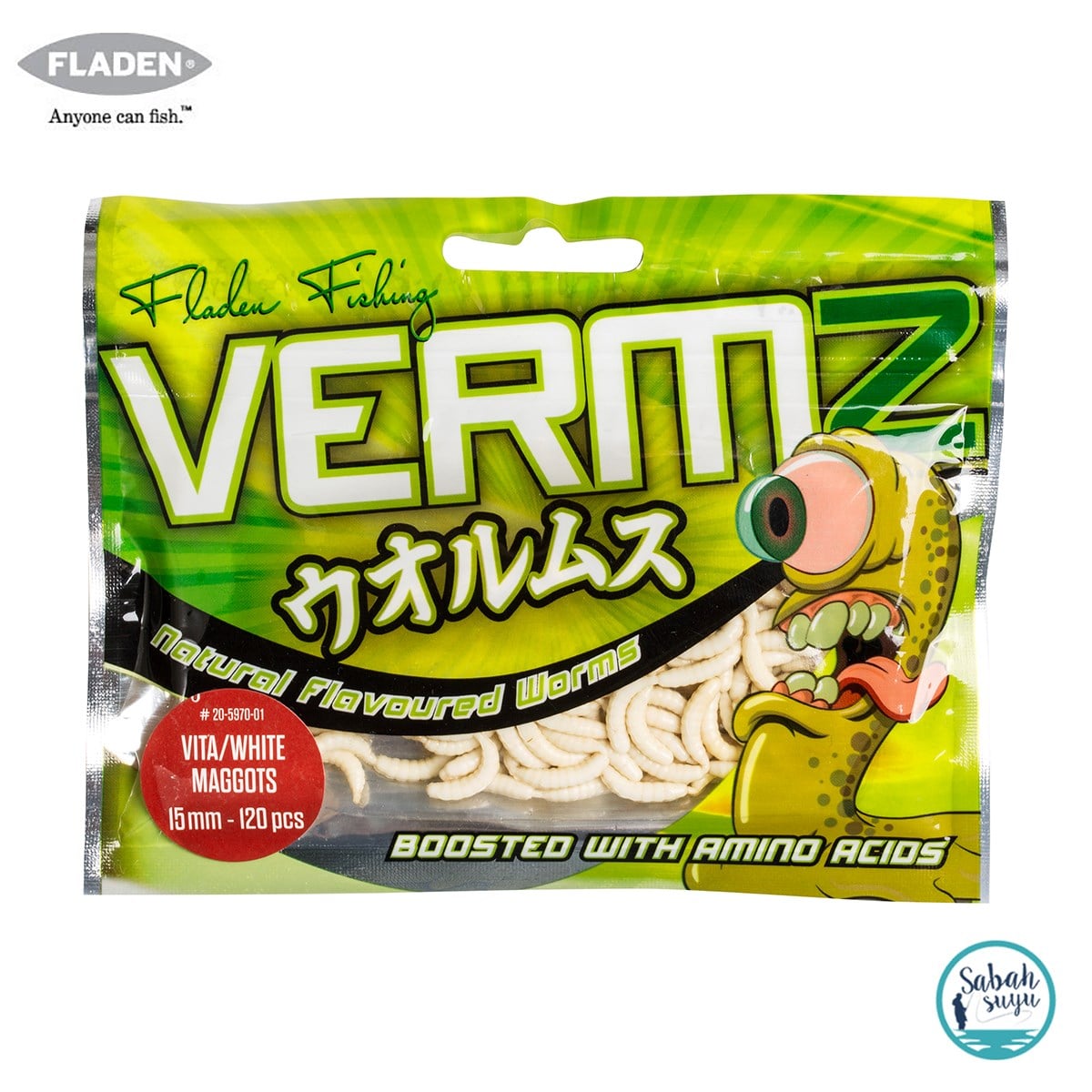 Fladen Vermz Kokulu Leş Kurdu 15mm (120 Ad) Silikon Yem Beyaz