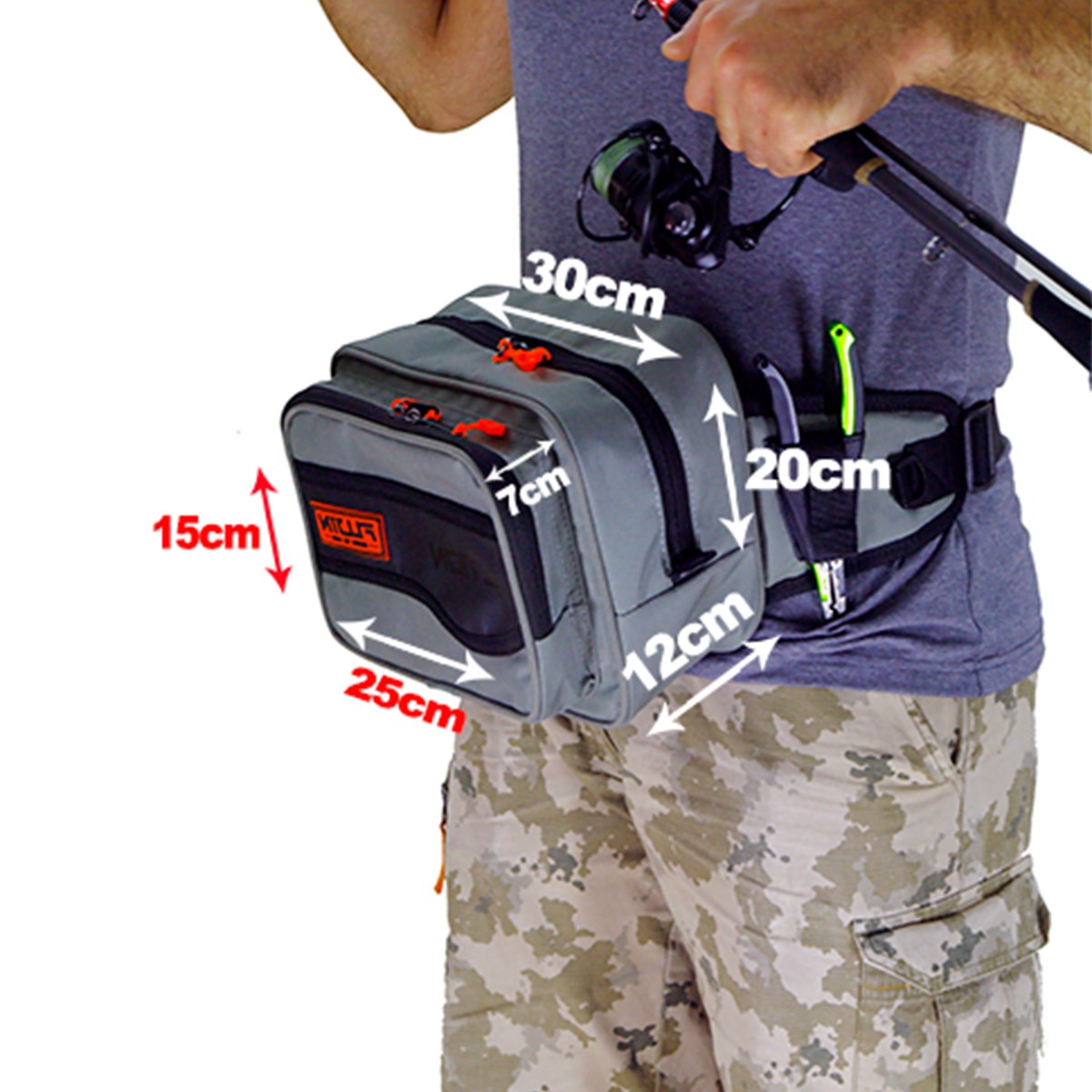 Fujin Action Bag Black Camo Spin & LRF Çantası