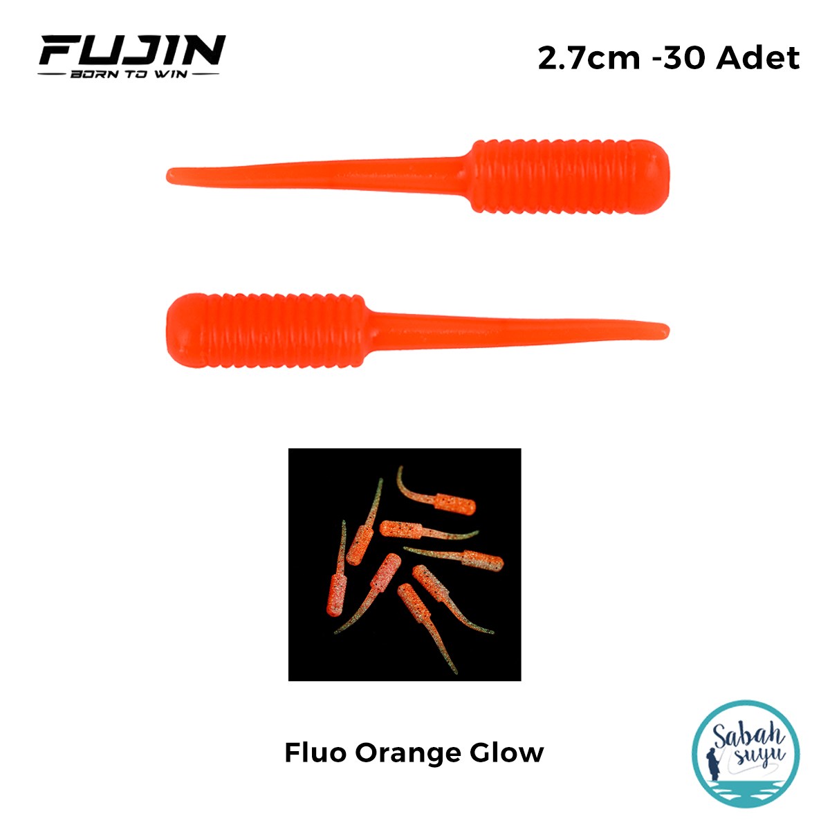 Fujin Baby Fry LRF Silikon 2.7 cm Fluo Orange Glow (30 Adet)