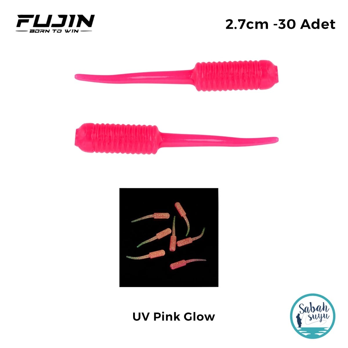 Fujin Baby Fry LRF Silikon 2.7 cm UV Pink Glow (30 Adet)