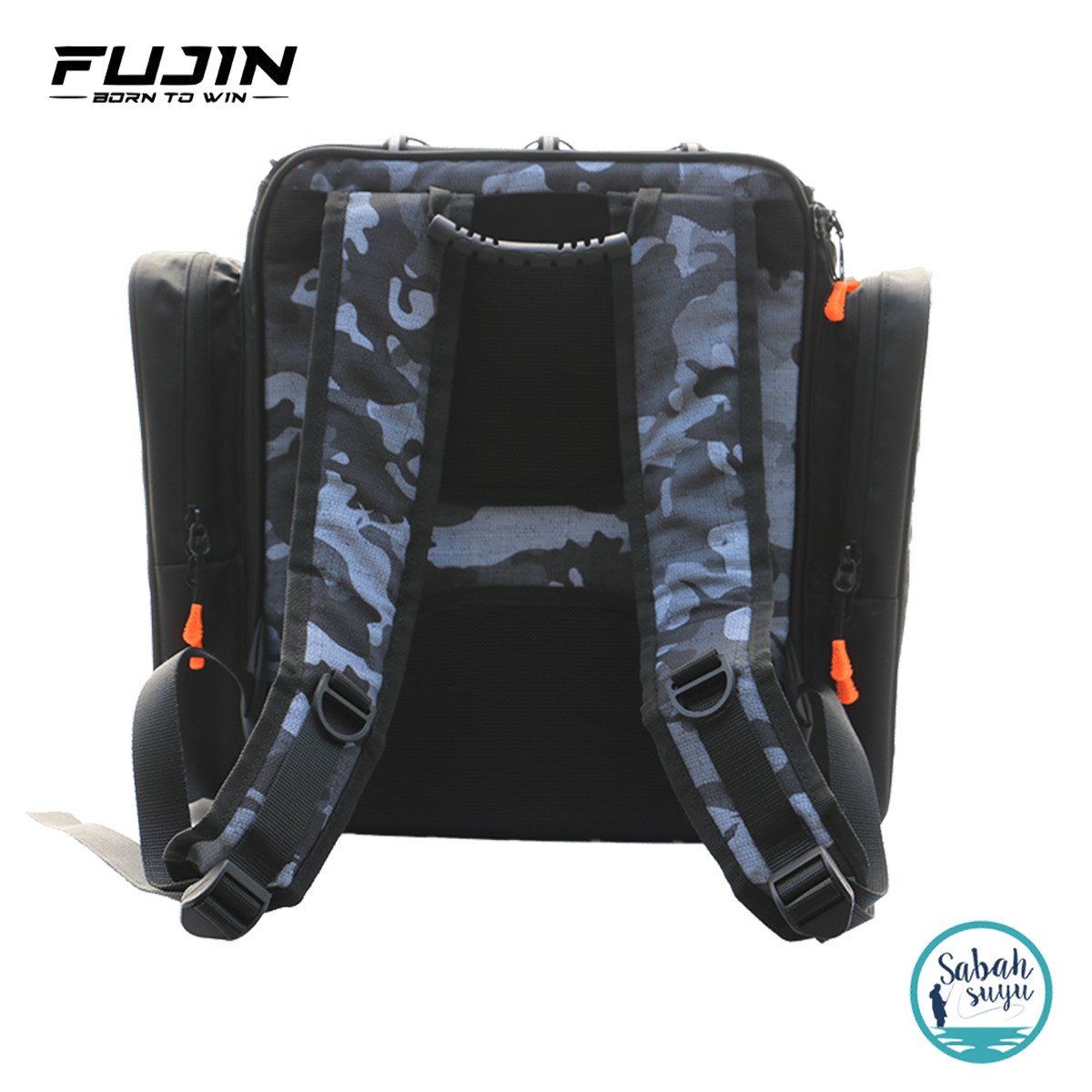 Fujin Black Camo Back Pack - Balıkçı Sırt Çantası