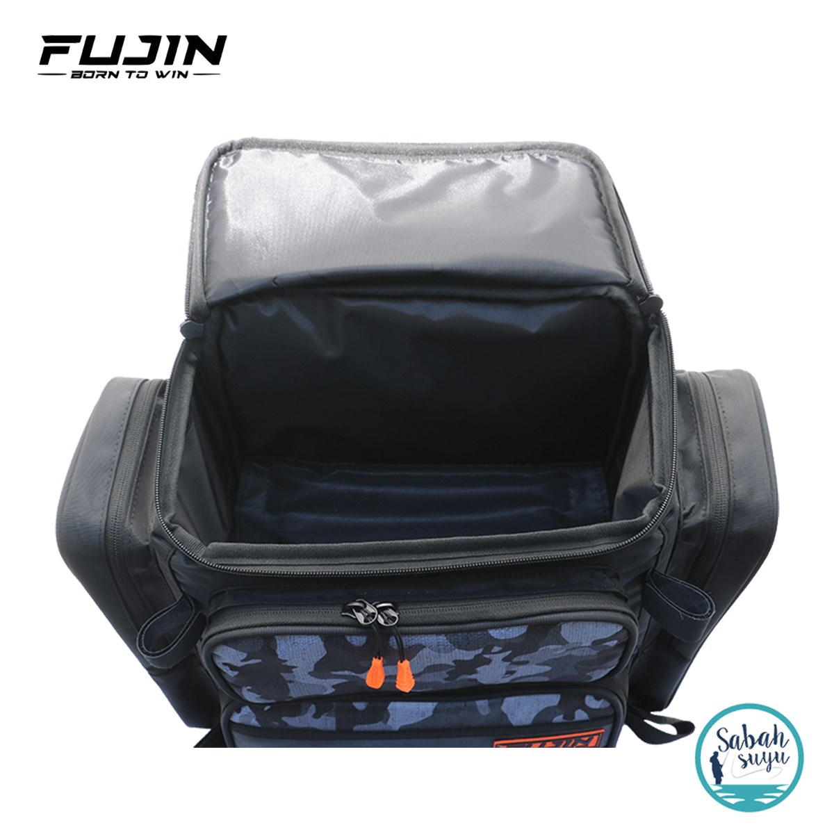 Fujin Black Camo Back Pack - Balıkçı Sırt Çantası