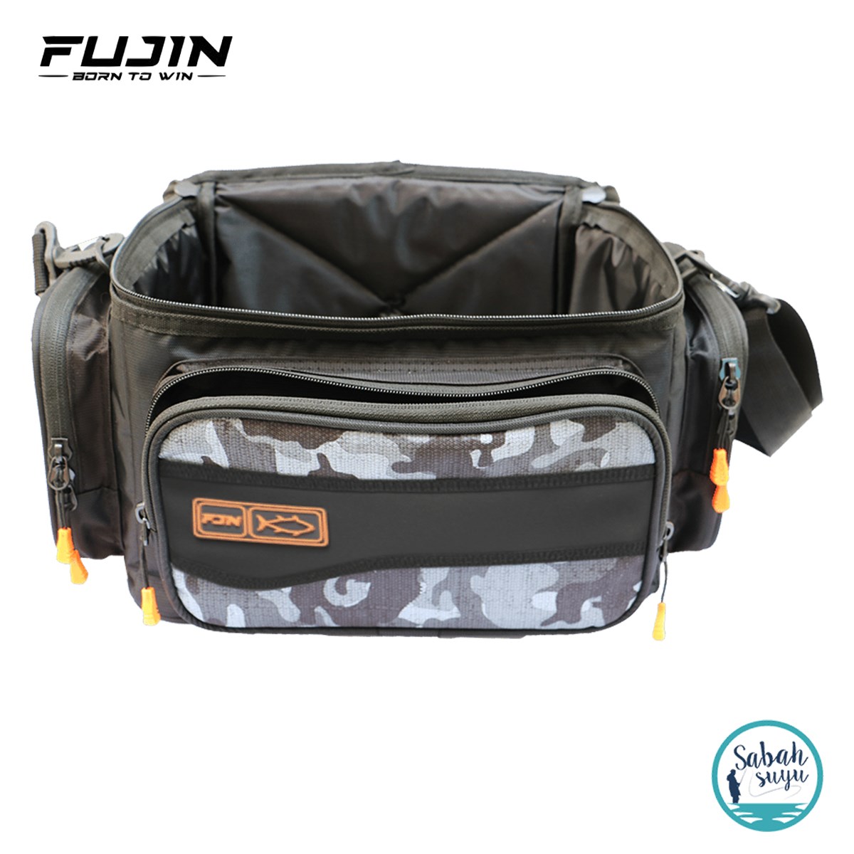 Fujin Black Camo Helper Bag - Balıkçı Çantası