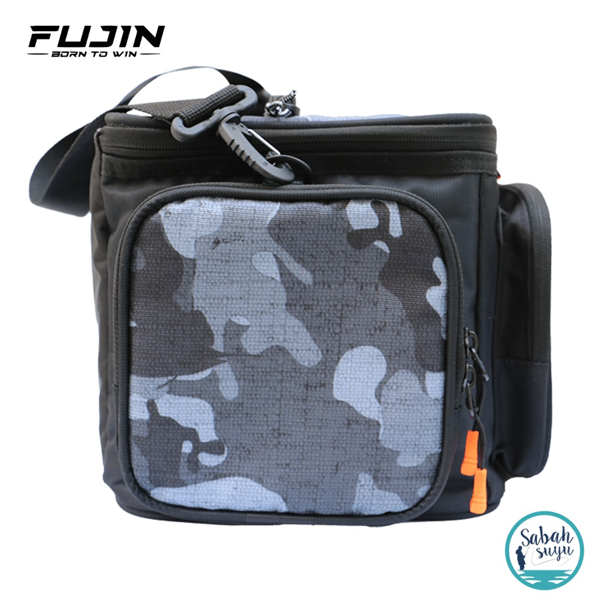 Fujin Black Camo Helper Bag - Balıkçı Çantası