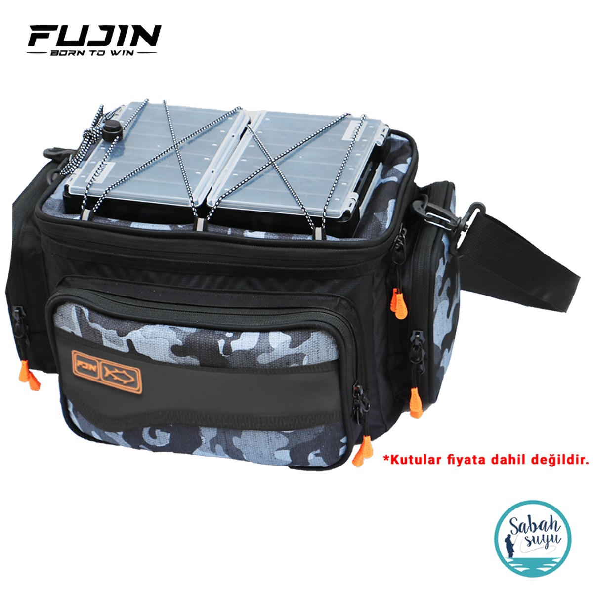 Fujin Black Camo Helper Bag - Balıkçı Çantası