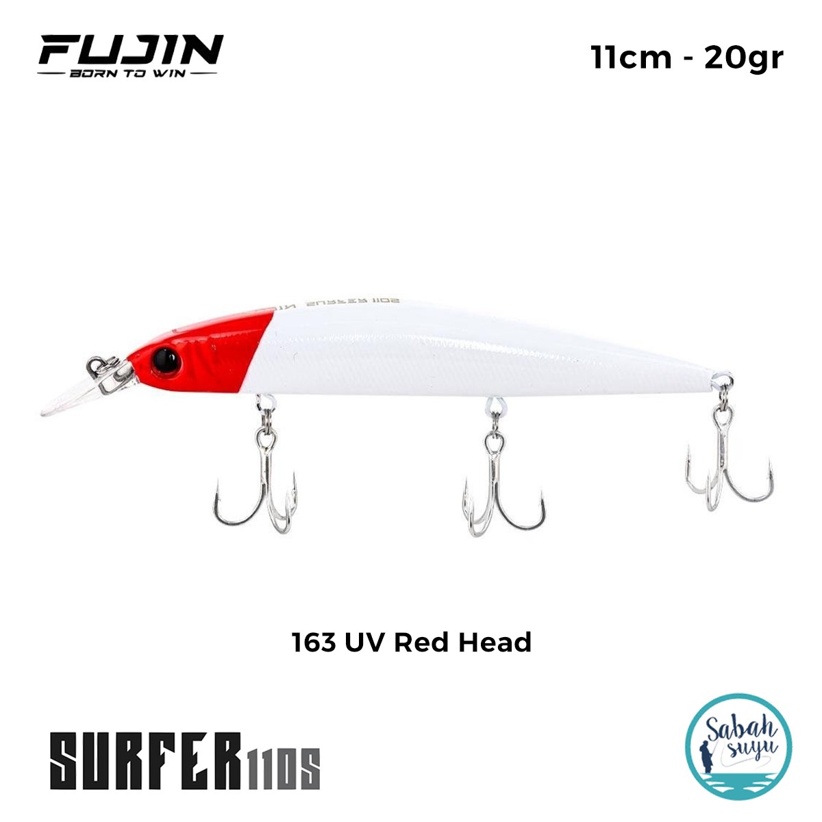 Fujin Surfer 110S 11cm 20gr Maket Balık 163 UV Red Head