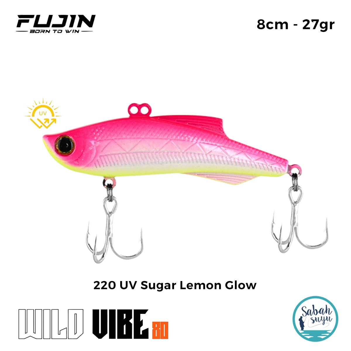 Fujin Wild Vibe 8cm 27gr Vibrasyon Suni Yem 220 UV Sugar Lemon Glow