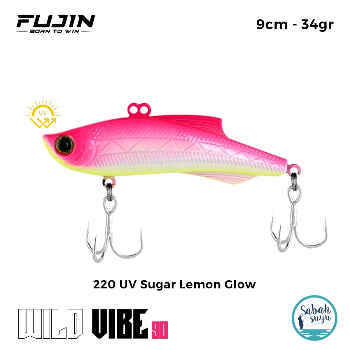 Fujin Wild Vibe 9cm 34gr Vibrasyon Suni Yem 220 UV Sugar Lemon Glow