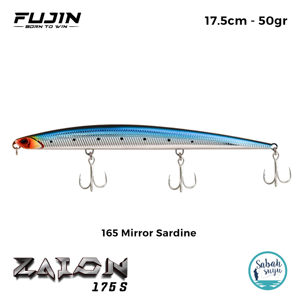 Fujin Zaion 175S 17.5cm 50gr Maket Balık 165 Mirror Sardine
