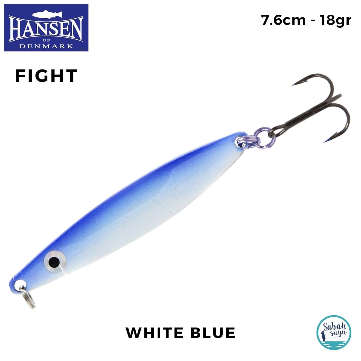 Hansen Fight Kaşık 7.6cm 18gr White Blue