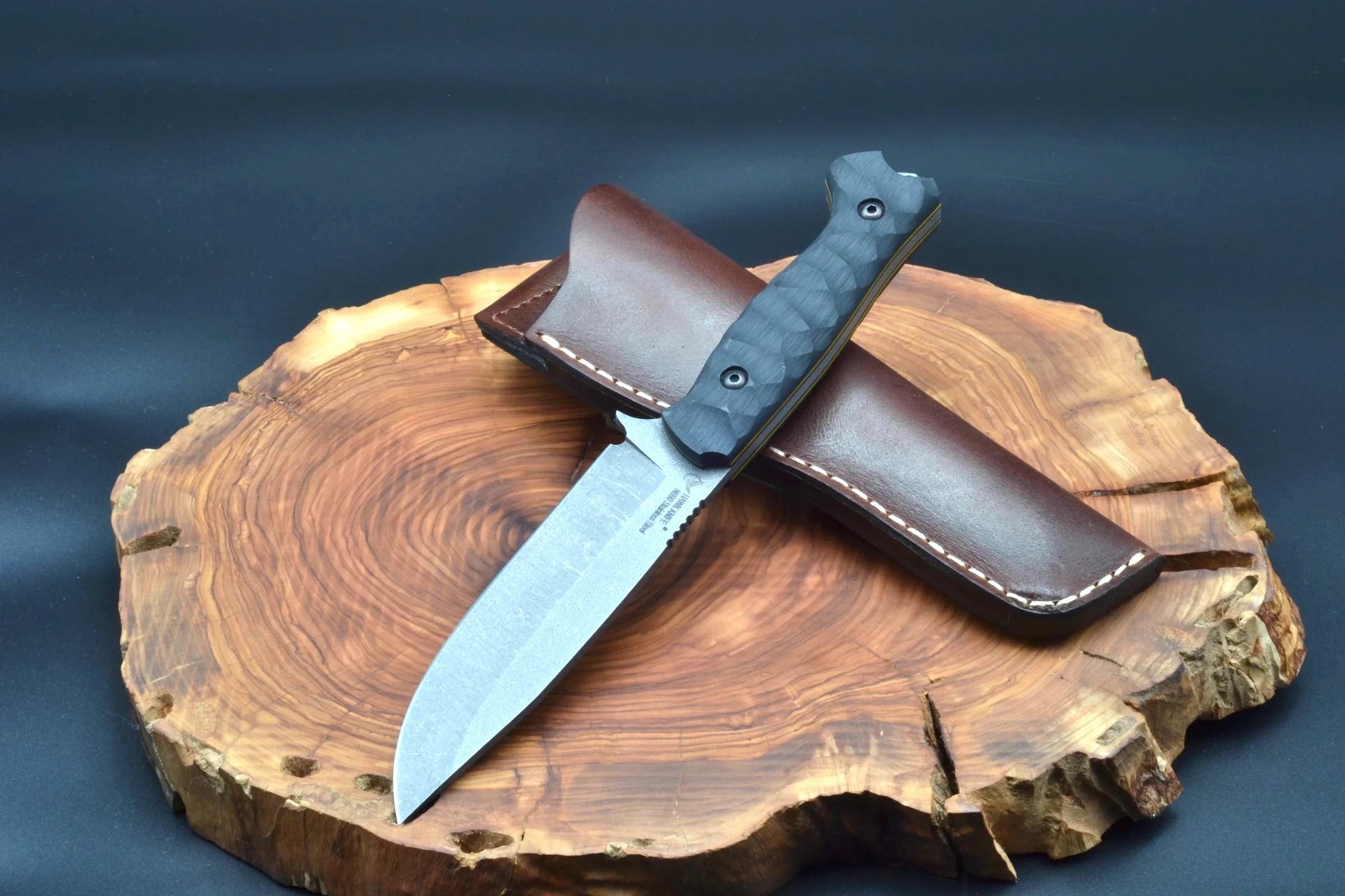 Hawk Knife N690 P/Ç Bushcraft Bıçak 25cm + Deri Kılıf