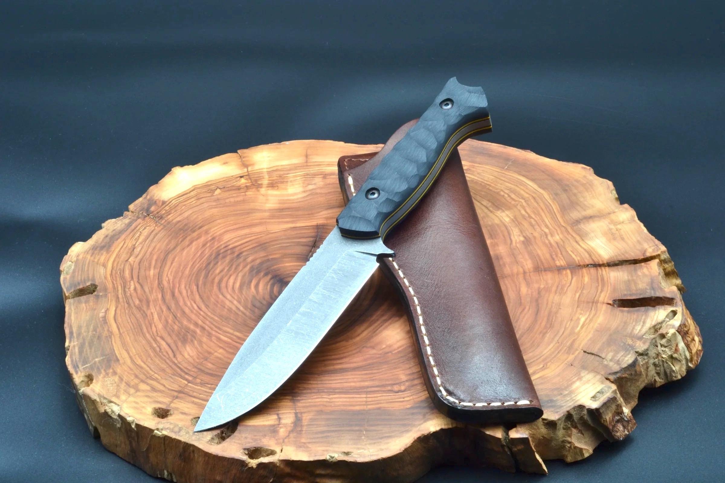 Hawk Knife N690 P/Ç Bushcraft Bıçak 25cm + Deri Kılıf