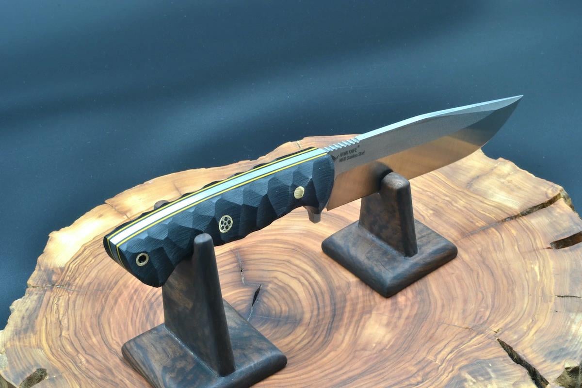 Hawk Knife N690 P/Ç DP Avcı Bıçak 27cm 4.2mm + Deri Kılıf