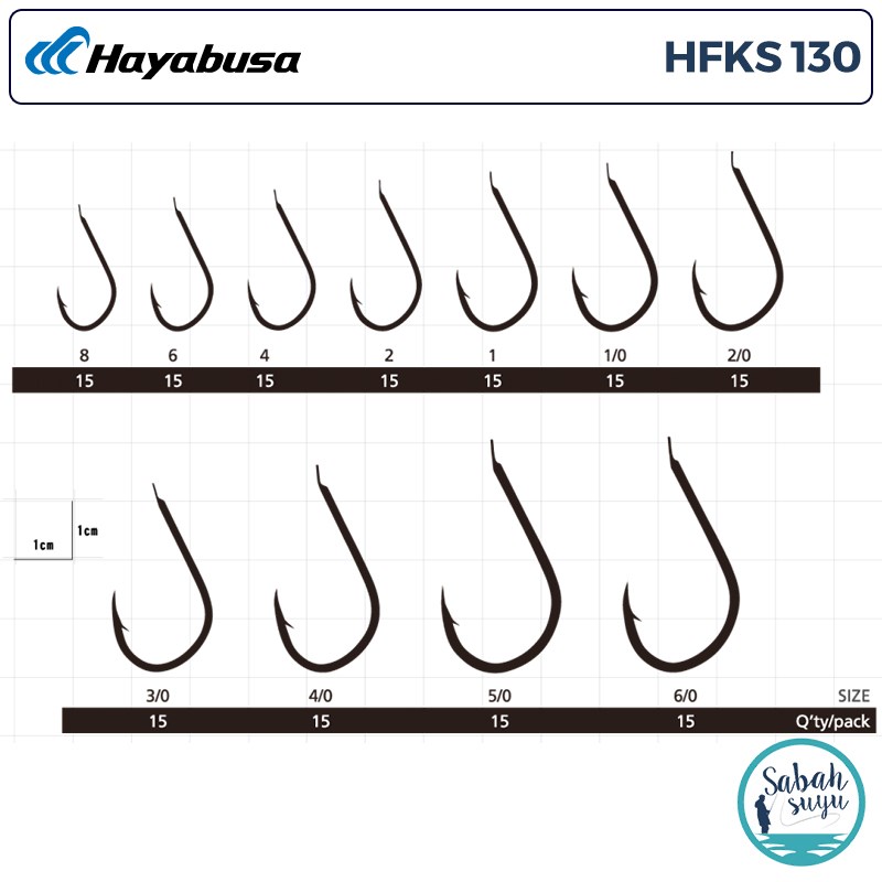Hayabusa HFKS 130 Kısa P. Dövme Çapraz İğne Siyah #1/0 (15 Adet)