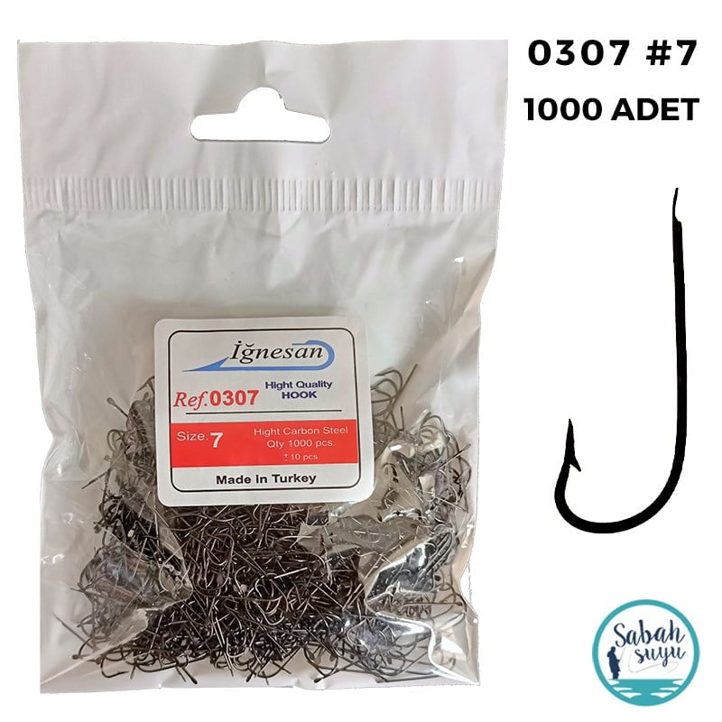 İğnesan 0307 Çapraz Çapari İğnesi #7 Siyah (1000 Adet)