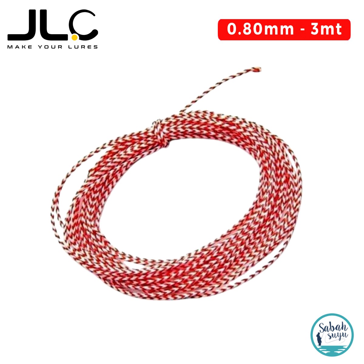 JLC 8X Asist İpi Kırmızı/Beyaz 0.80mm 3mt
