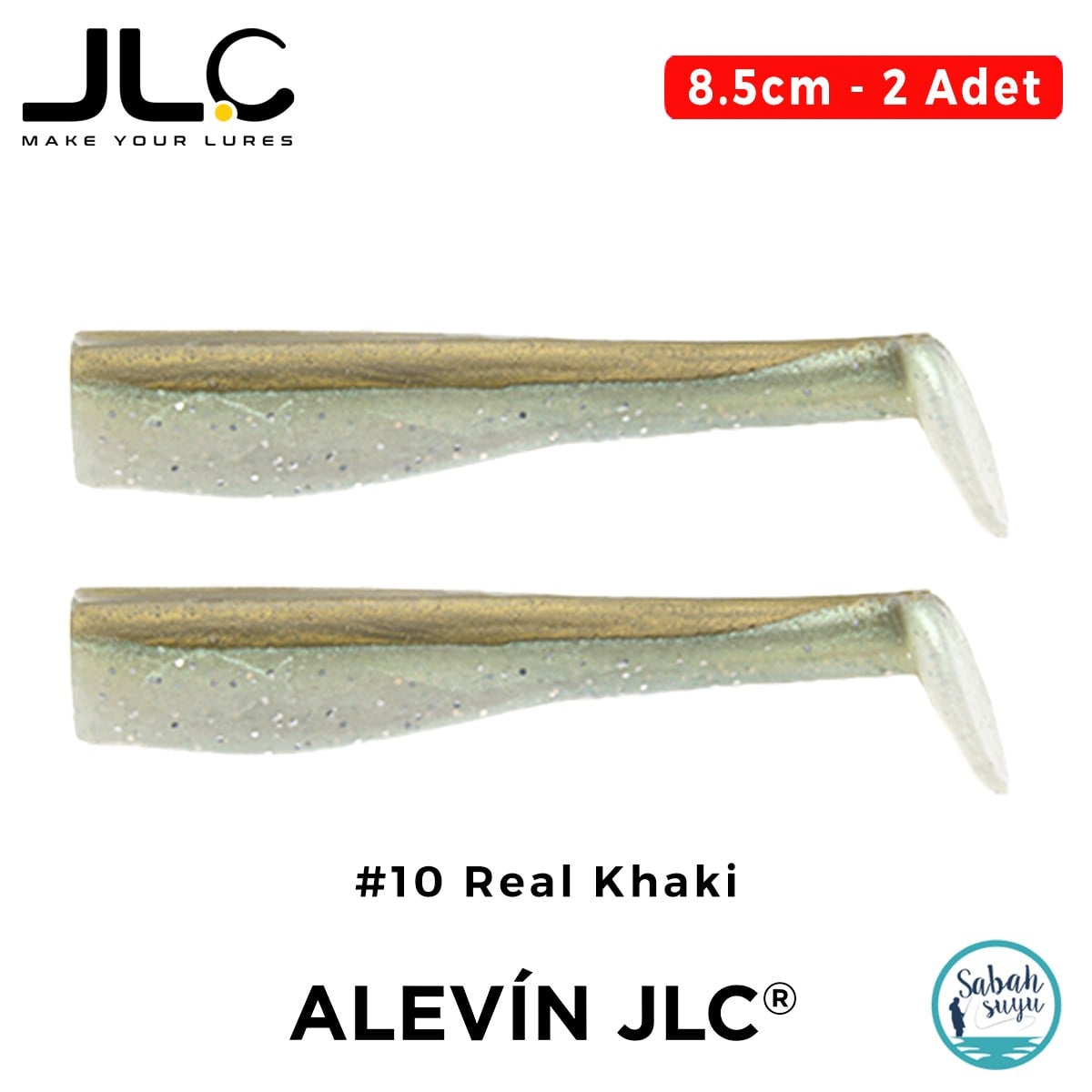 JLC Alevin 8.5cm 5gr #10 Real Khaki Silikon Kuyruk (2 Adet)