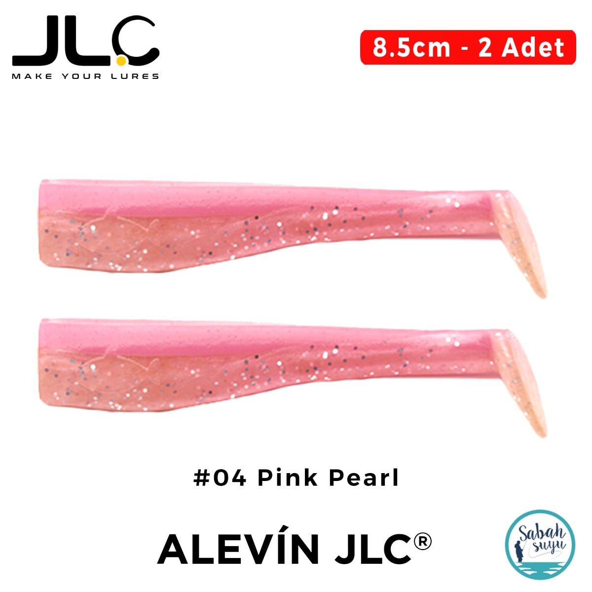 JLC Alevin 8.5cm 5gr #04 Pink Pearl Silikon Kuyruk (2 Adet)