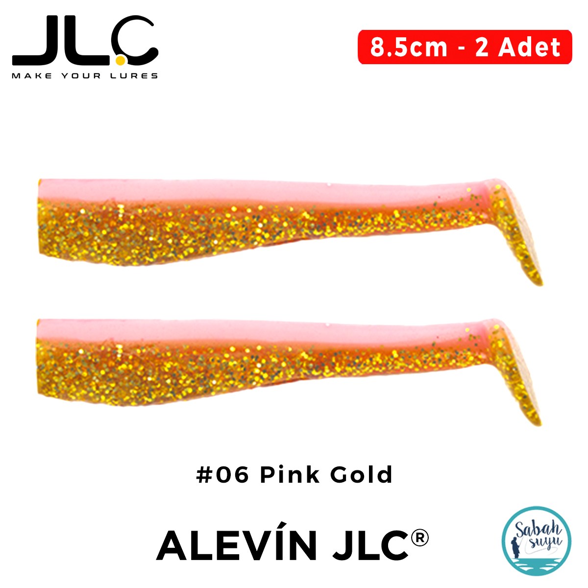 JLC Alevin 8.5cm 5gr #06 Pink Gold Silikon Kuyruk (2 Adet)