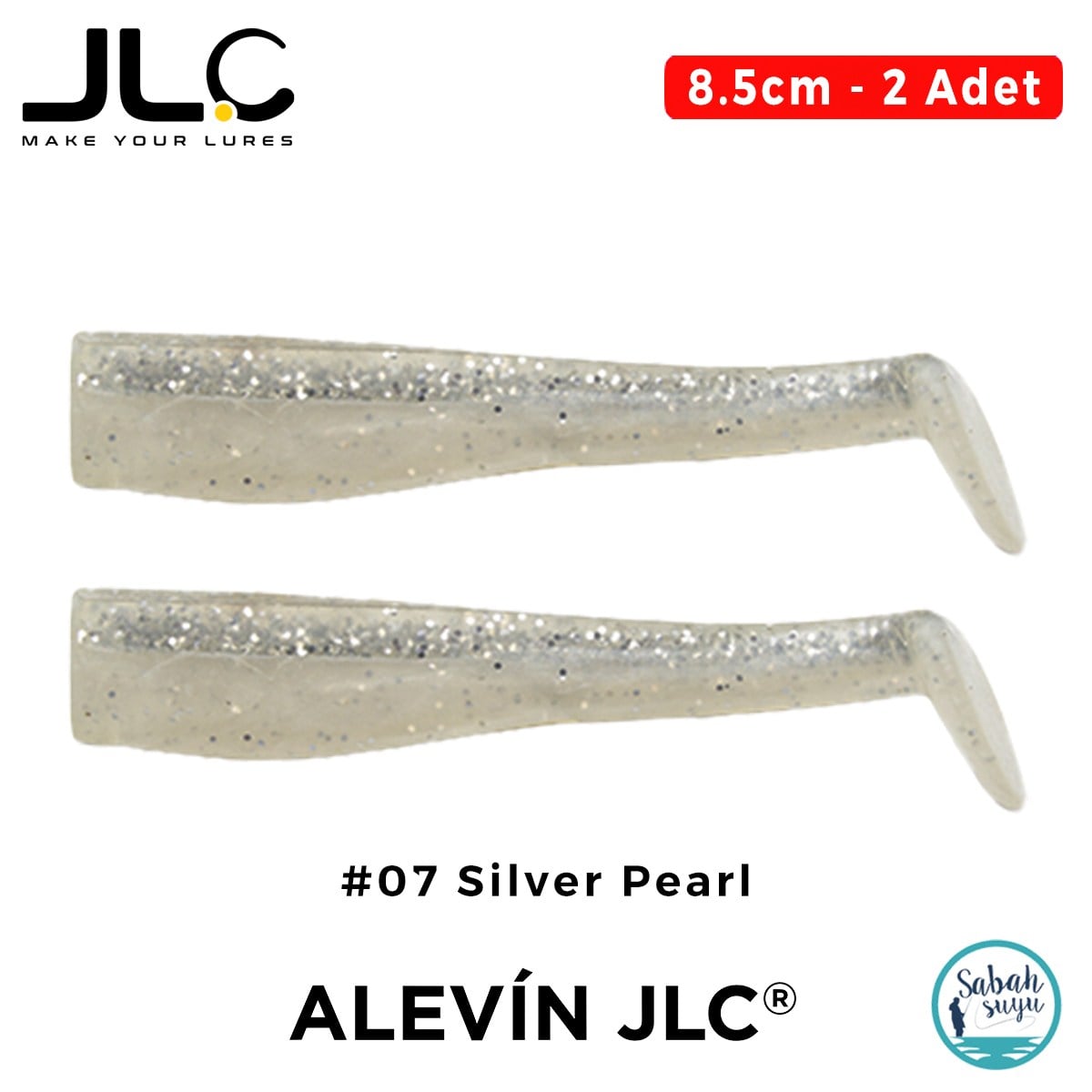 JLC Alevin 8.5cm 5gr #07 Silver Pearl Silikon Kuyruk (2 Adet)