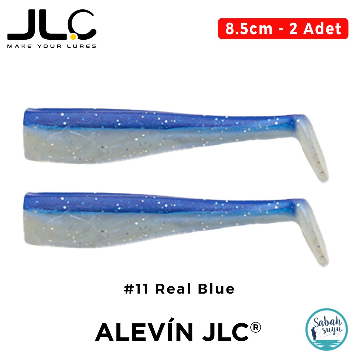 JLC Alevin 8.5cm 5gr #11 Real Blue Silikon Kuyruk (2 Adet)