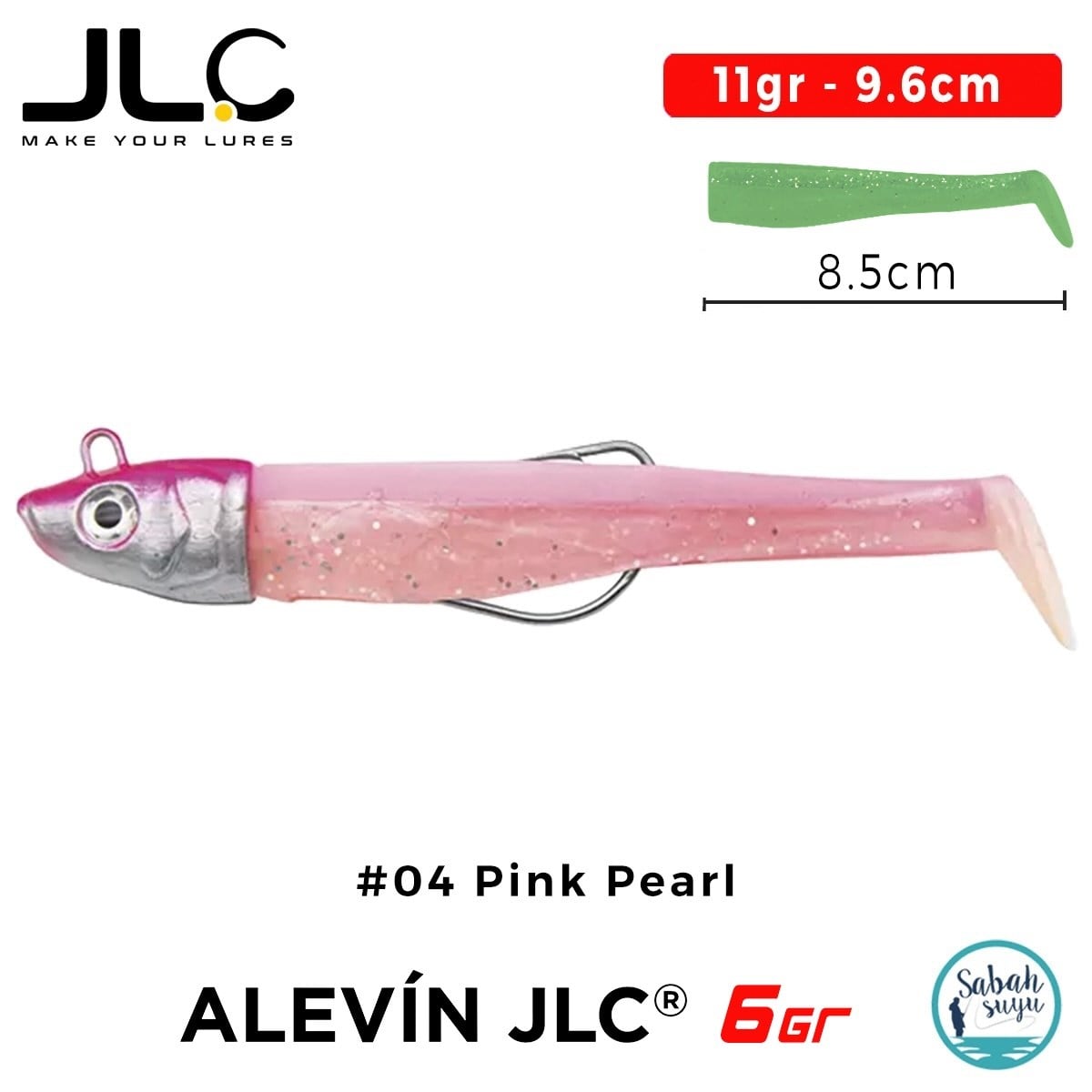 JLC Alevin Set 11gr 9.6cm #04 Pink Pearl Silikon Balık