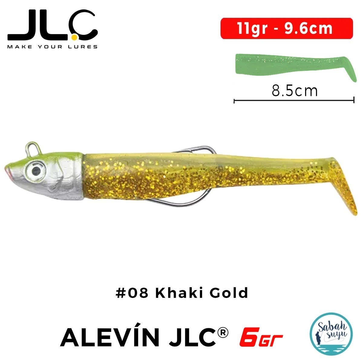 JLC Alevin Set 11gr 9.6cm #08 Khaki Gold Silikon Balık