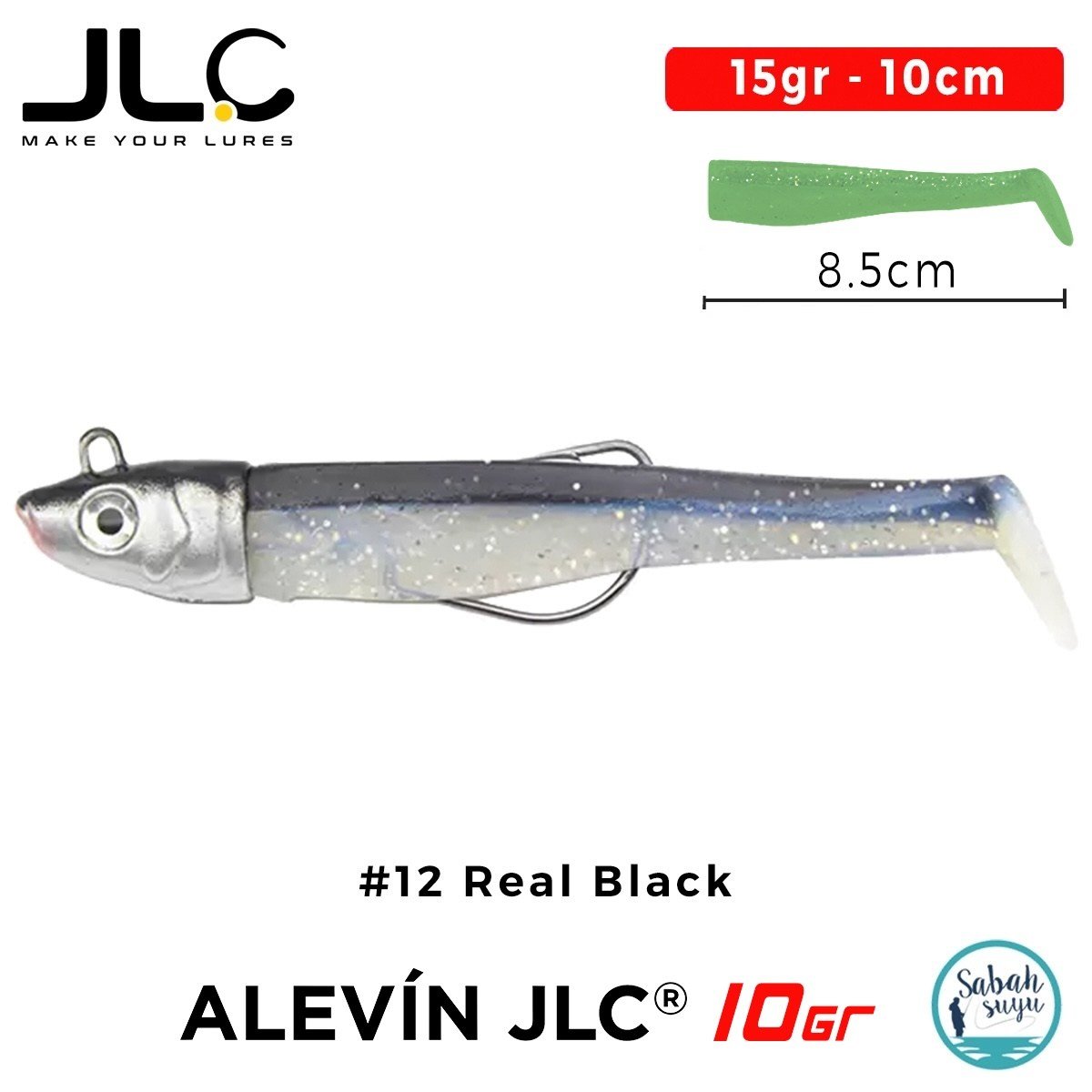 JLC Alevin Set 15gr 10cm #12 Real Black Silikon Balık