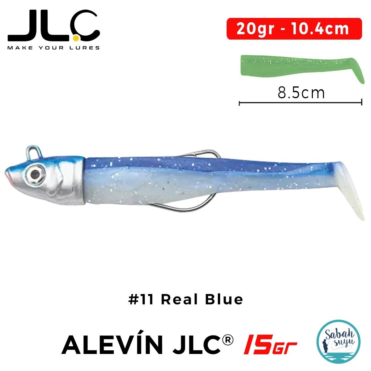 JLC Alevin Set 20gr 10.4cm #11 Real Blue Silikon Balık