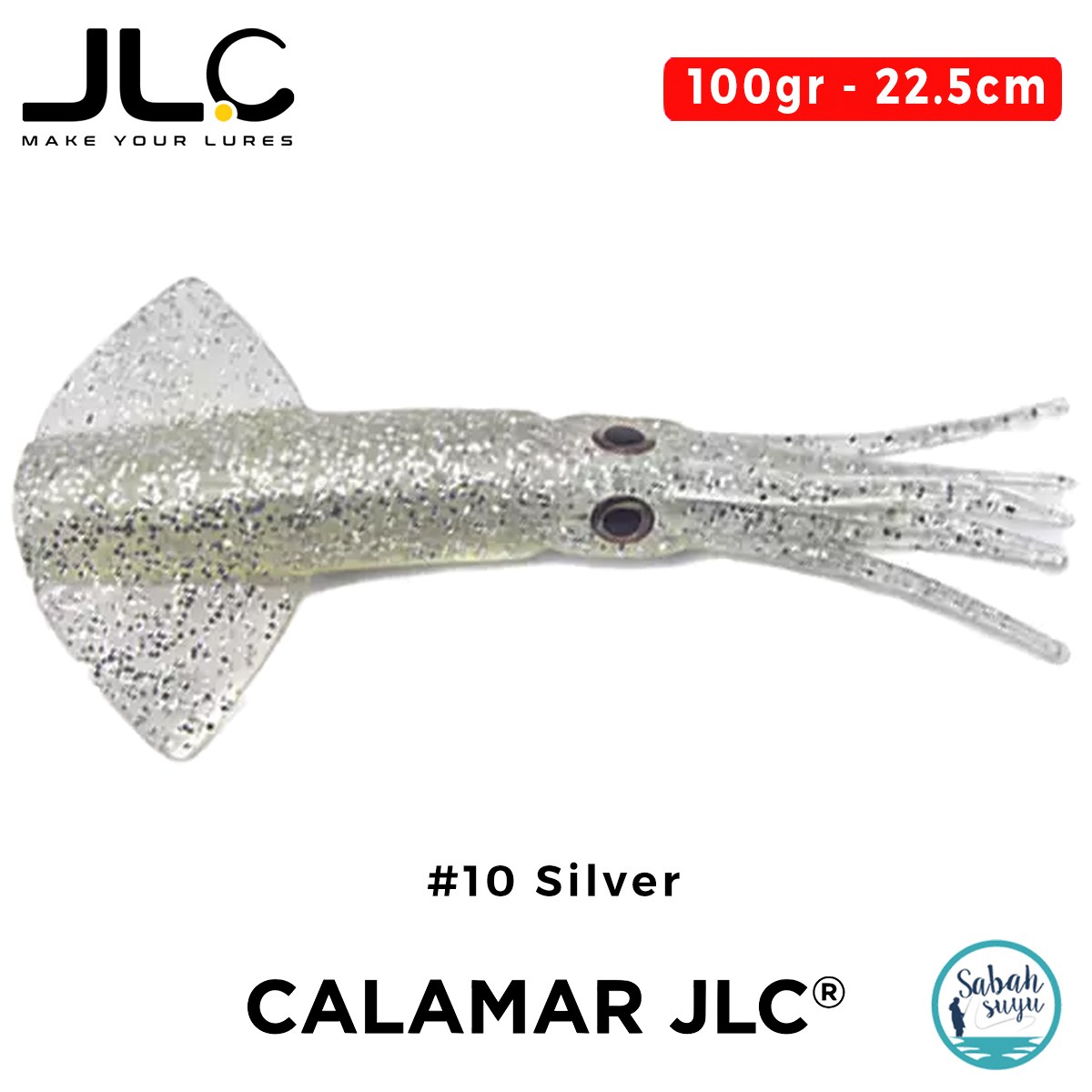 JLC Calamar Yedek Gövde 22.5cm 100gr #10 Silver Silikon Kalamar